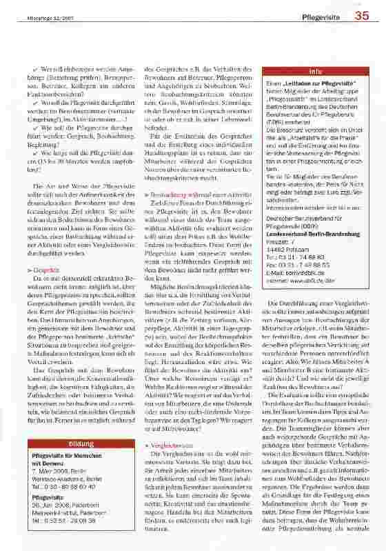 Vorschauseite 2: Regelmäßige Besuche