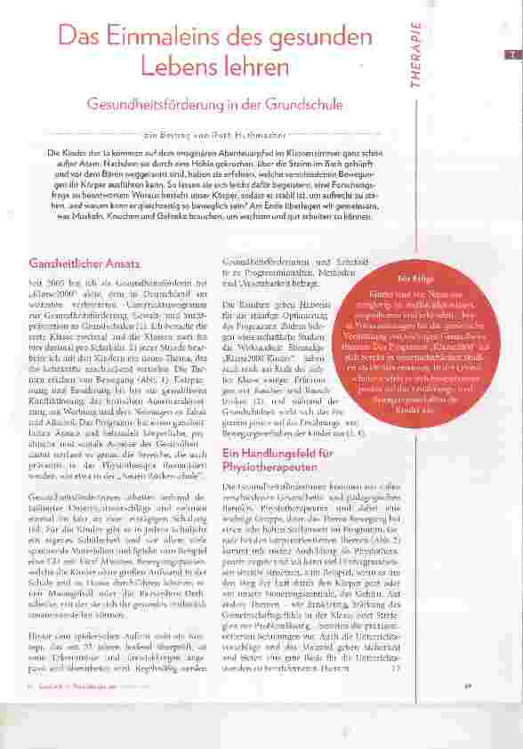 Vorschauseite 1: Das Einmaleins des gesunden Lebens lehren
