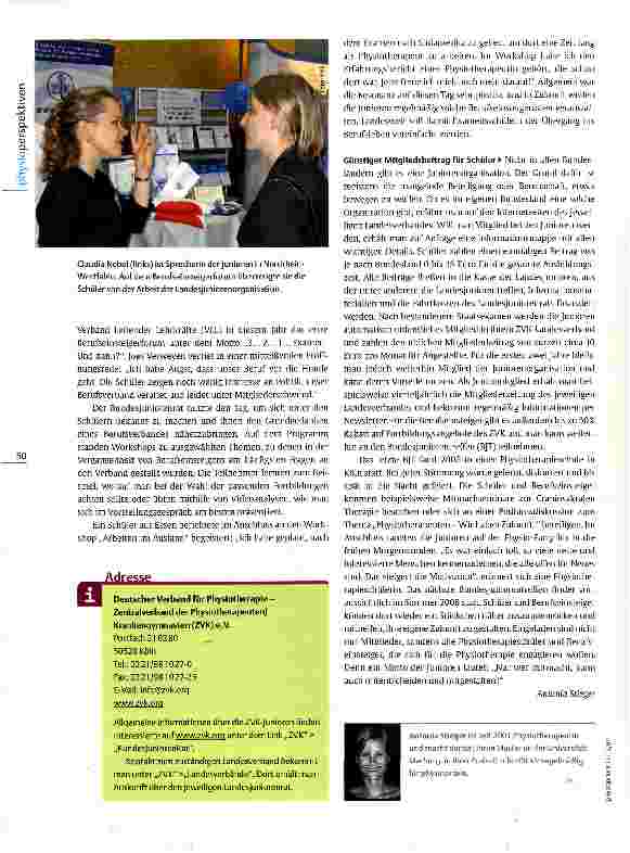 Vorschauseite 3: Juniorenorganisation Nachwuchs in der Berufspolitik