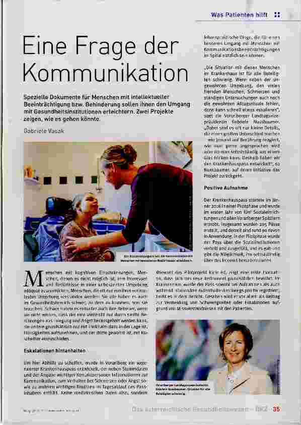 Vorschauseite 1: Eine Frage der Komnnunikation