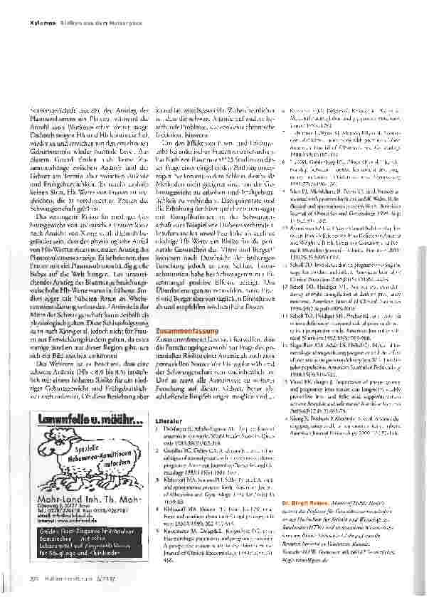 Vorschauseite 4: Anämie: blasse Datenlage