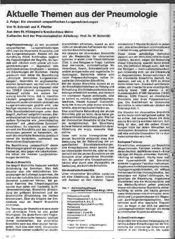 Vorschauseite 1: Aktuelle Themen aus der Pneumologie 2. Folge: Die chronisch unspezifischen Lungenerkrankungen