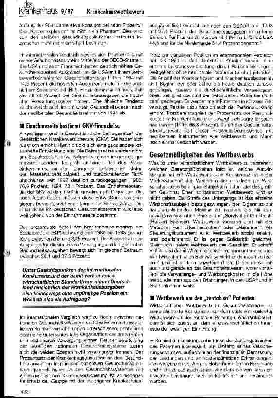 Vorschauseite 2: Wettbewerb im Krankenhaus - droht eine Polarisierung der Krankenversorgung? Patientenversorgung zwischen betriebswirtschaftlicher und gesamtwirtschaftlicher Rationalität
