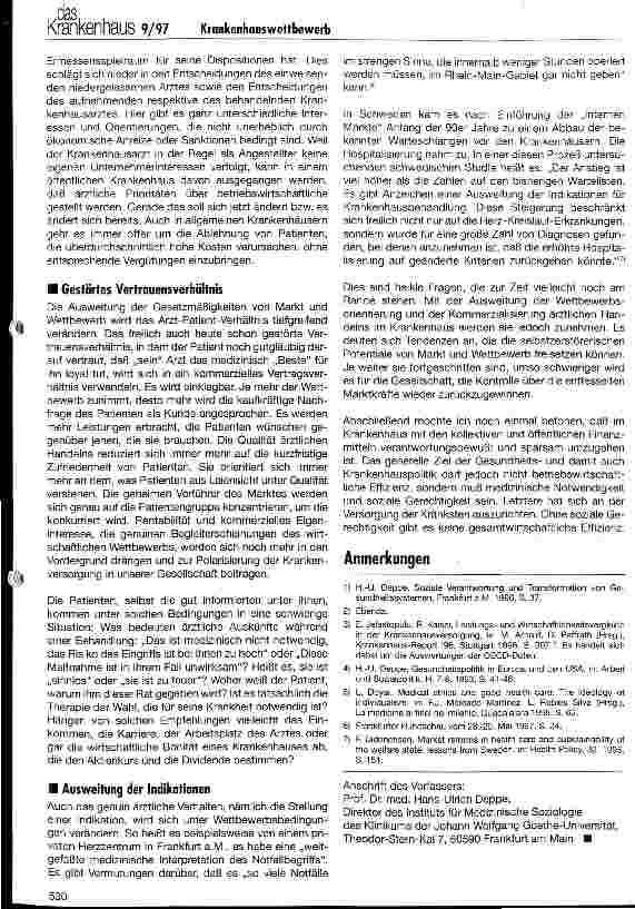 Vorschauseite 4: Wettbewerb im Krankenhaus - droht eine Polarisierung der Krankenversorgung? Patientenversorgung zwischen betriebswirtschaftlicher und gesamtwirtschaftlicher Rationalität