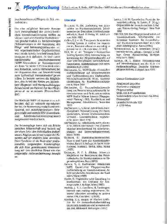 Vorschauseite 6: WIPP-Studie - WIPP Arbeitsund Personalbedarfsanalyse