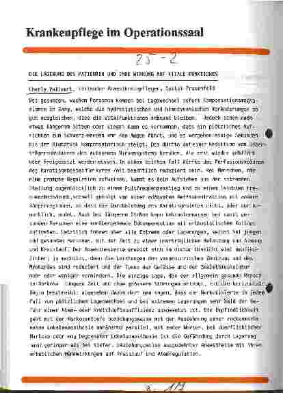 Vorschauseite 1: Krankenpflege im Operationssaal