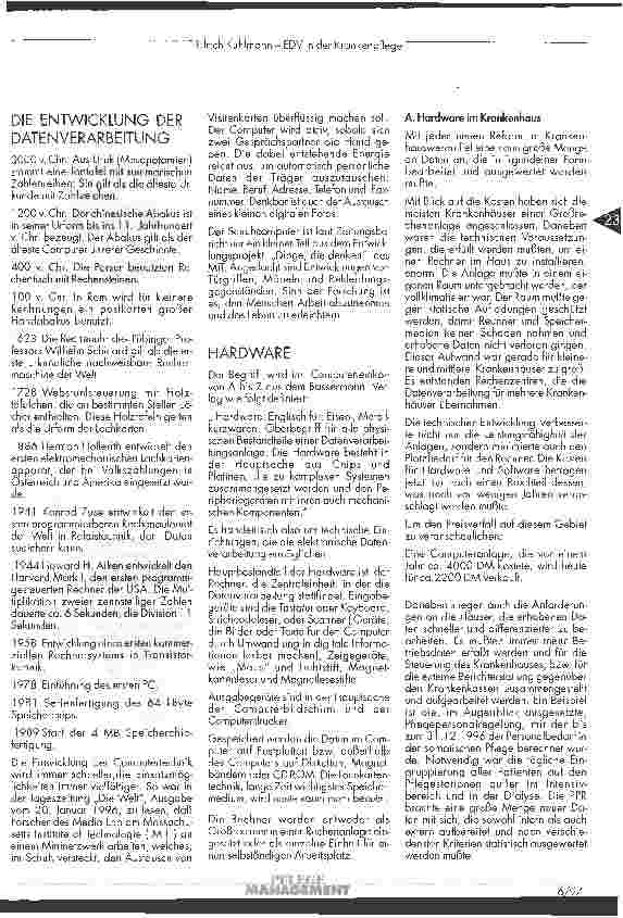 Vorschauseite 2: EDV in der Krankenpflege