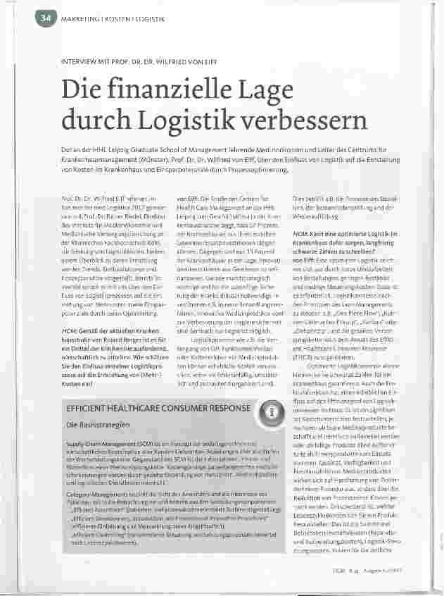 Vorschauseite 1: Die finanzielle Lage durch Logistik verbessern