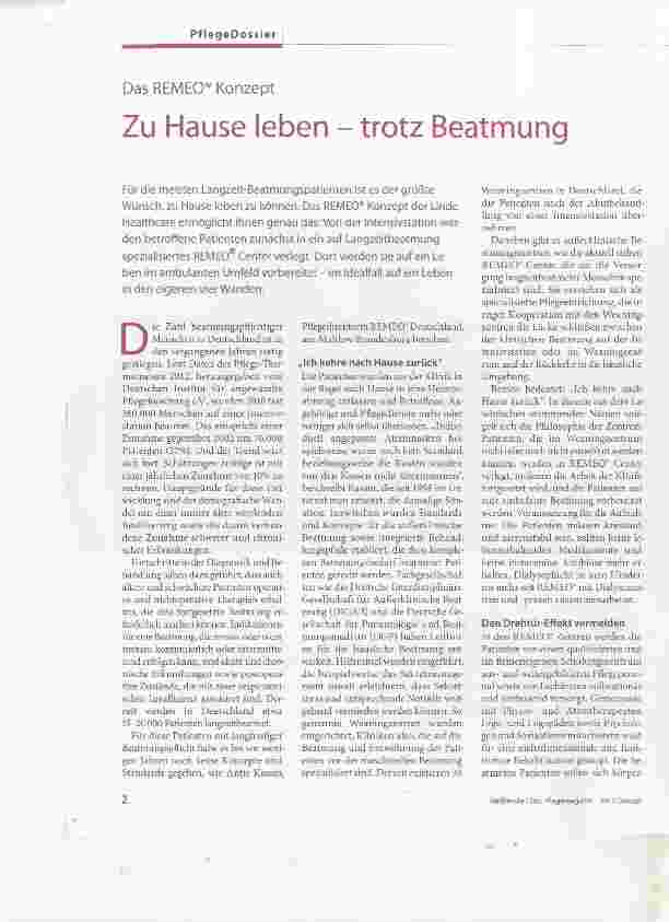 Vorschauseite 1: Zu Hause leben - trotz Beatmung