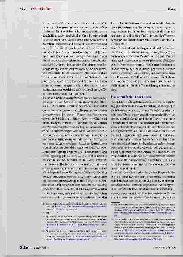 Vorschauseite 4: Die Zukunft der wissenschaftlichen Weiterbildung für Bibliothekare und Informationsspezialisten
