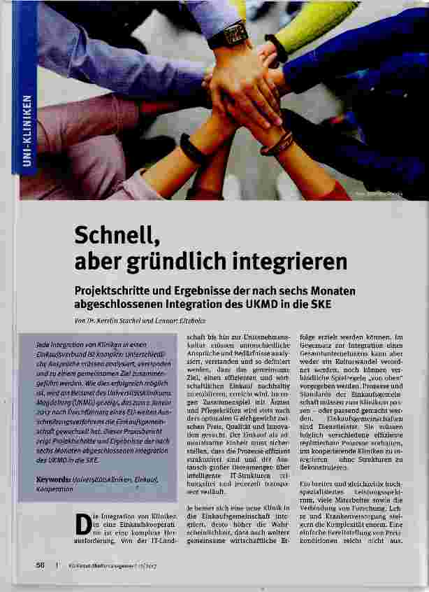 Vorschauseite 1: Schnell, aber gründlich integrieren