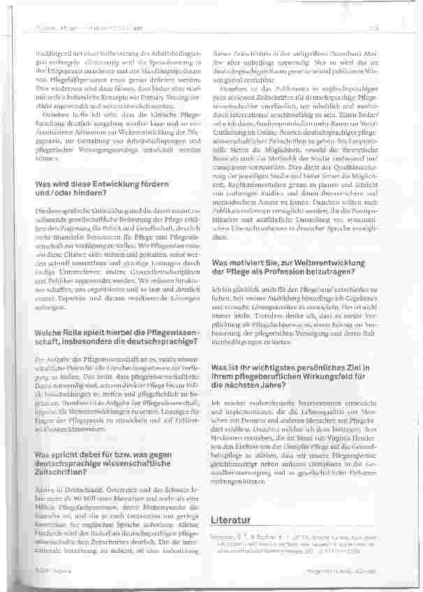 Vorschauseite 3: Entwicklung der Pflegewissenschaft durch die Etablierung von langfristig angelegten Förderprogrammen für Pflegeforschung sicherstellen