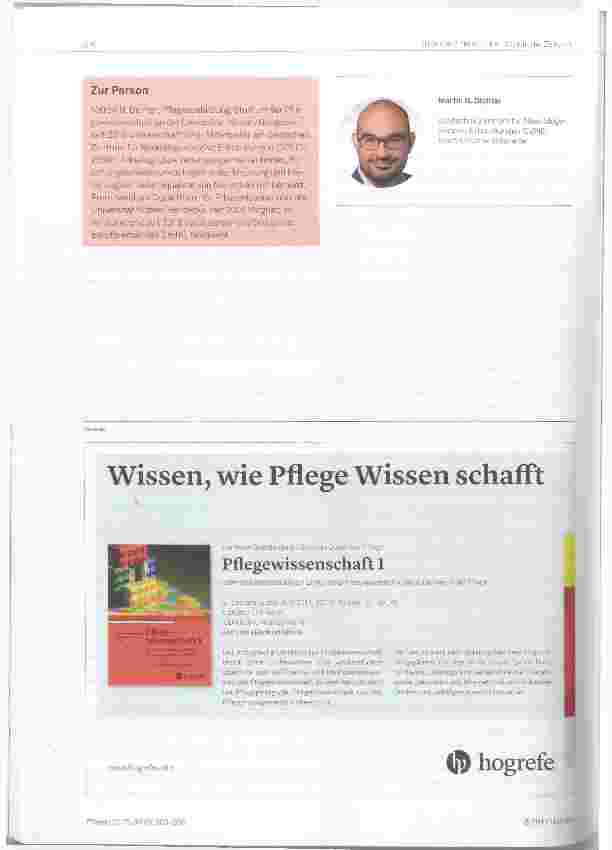 Vorschauseite 4: Entwicklung der Pflegewissenschaft durch die Etablierung von langfristig angelegten Förderprogrammen für Pflegeforschung sicherstellen