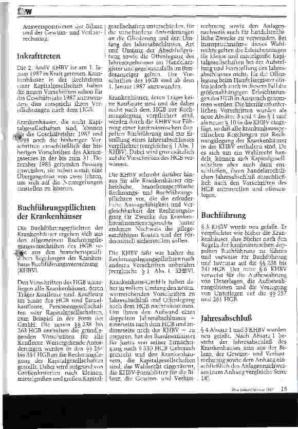 Vorschauseite 2: Die zweite Verordnung zur Änderung der KHBV