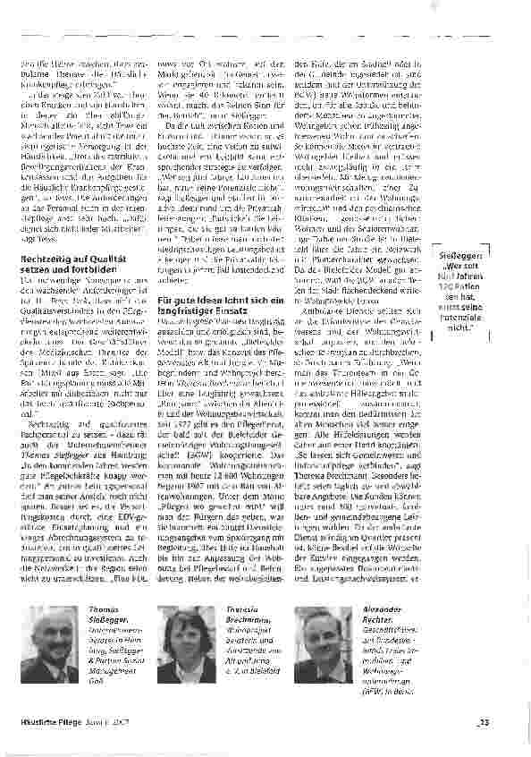 Vorschauseite 2: Häusliche Pflege Dialog 2006 in HannoverNeue Trends & neue Chancen