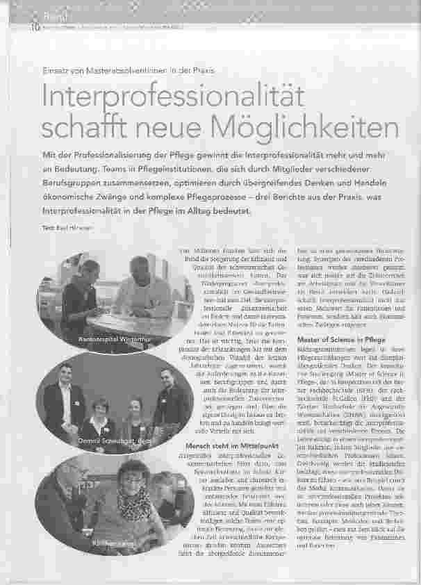 Vorschauseite 1: Interprofessionalität schafft neue Möglichkeiten
