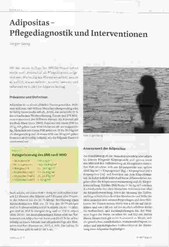 Vorschauseite 1: Adipositas Pflegediagnostik und Interventionen