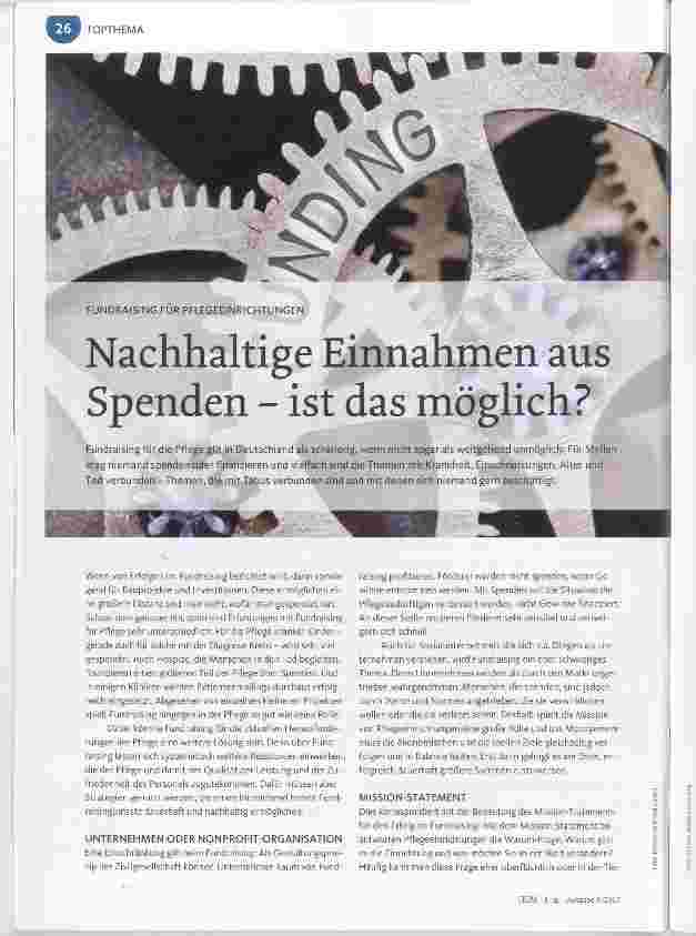 Vorschauseite 1: Nachhaltige Einnahmen aus Spenden ist das möglich?