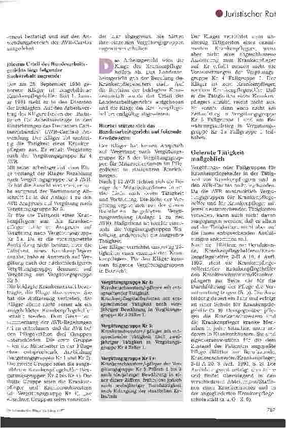 Vorschauseite 2: Was ist maßgebend für die Eingruppierung: Tätigkeit oder Ausbildung? - Urteil des Bundesgerichts vom 5. 3. 1997 - 4 AZR 392/95 -