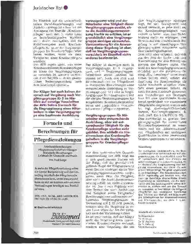 Vorschauseite 3: Was ist maßgebend für die Eingruppierung: Tätigkeit oder Ausbildung? - Urteil des Bundesgerichts vom 5. 3. 1997 - 4 AZR 392/95 -