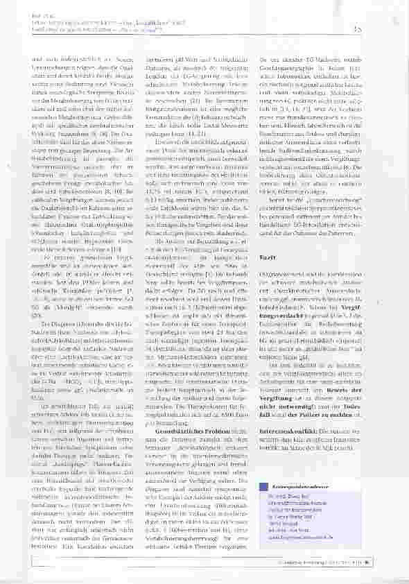 Vorschauseite 5: Letale Ethylenglykolintoxikation ein „kristallklarer Fall?