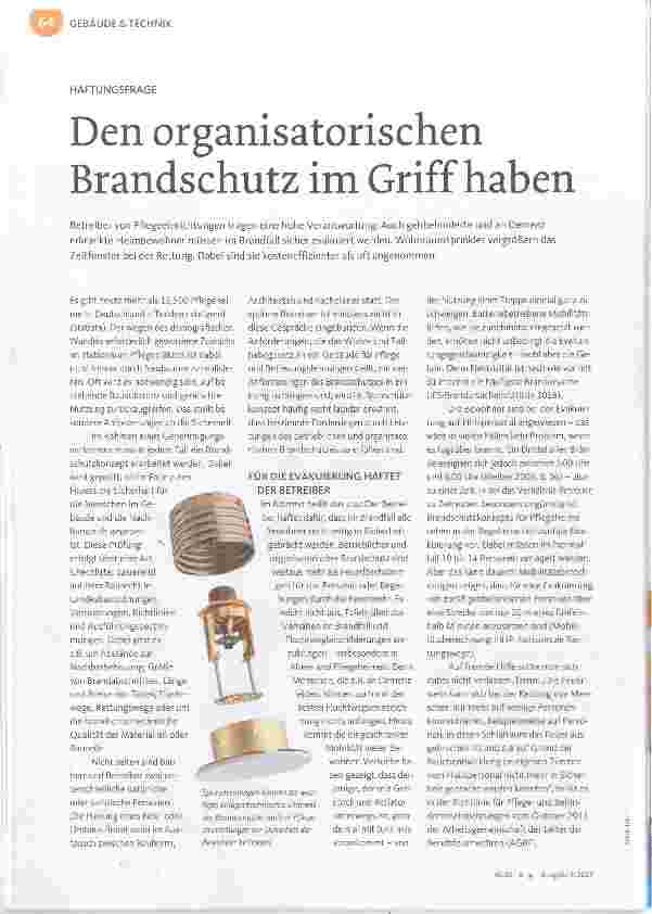 Vorschauseite 1: Den organisatorischen Brandschutz im Griff haben