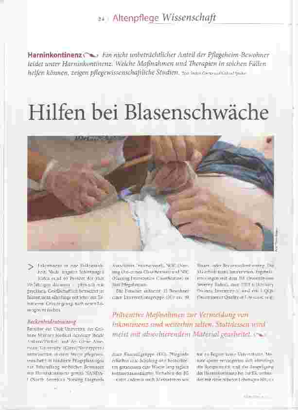 Vorschauseite 1: Hilfen bei Blasenschwäche