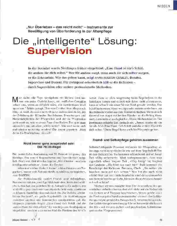 Vorschauseite 1: Die „intelligente Lösung Supervision