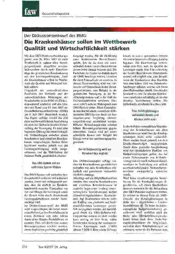 Vorschauseite 4: Mehr Wettbewerb, Transparenz und Qualität
