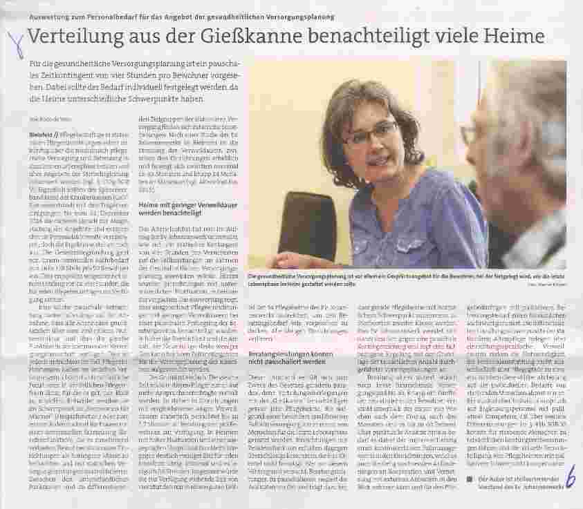 Vorschauseite 1: Verteilung aus der Gießkanne benachteiligt viele Heime