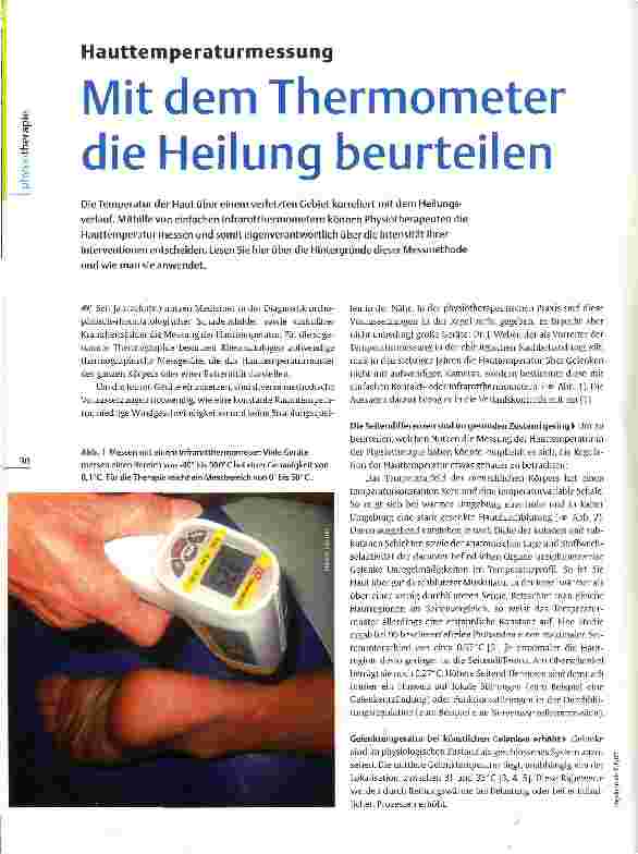 Vorschauseite 1: Hauttemperaturmessung Mit dem Thermometer die Heilung beurteilen