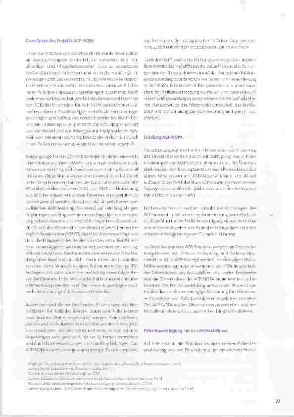 Vorschauseite 2: Die ImplemeTitieruTtg von Advance Care Planning in der Palliativversorgung das Projekt ACP-NOPA