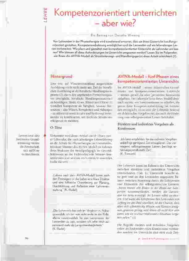 Vorschauseite 1: Kompetenzorientiert unterrichtenaber wie?