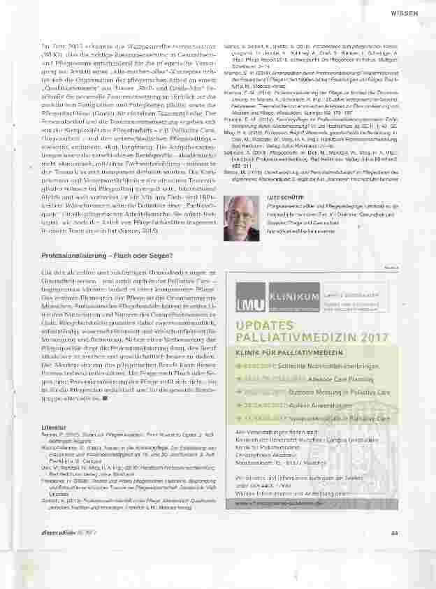 Vorschauseite 4: Professionalisierung der Pflege Fluch oder Segen?