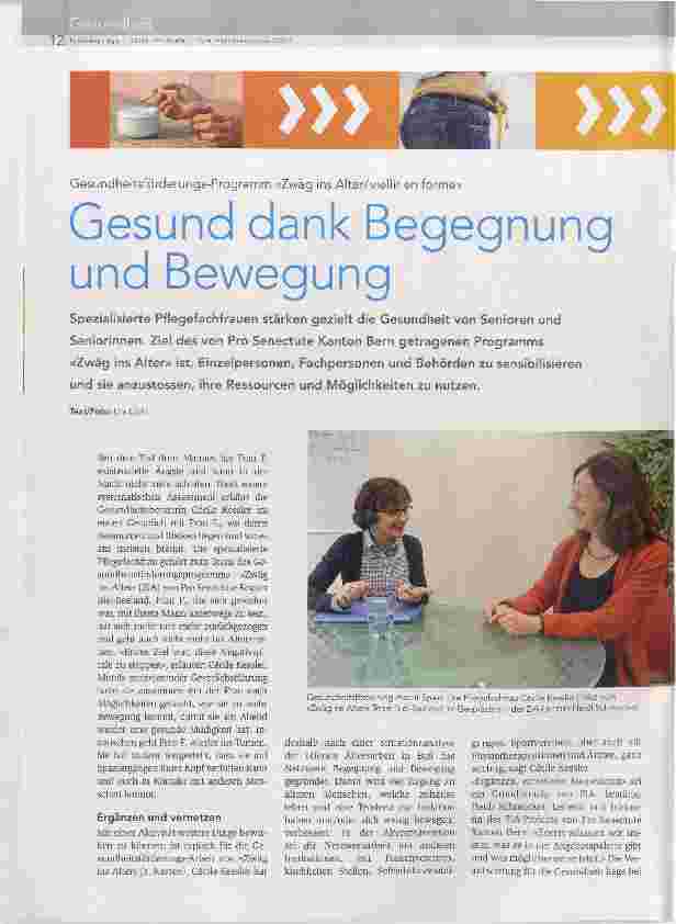 Vorschauseite 1: Gesund dank Begegnung und Bewegung