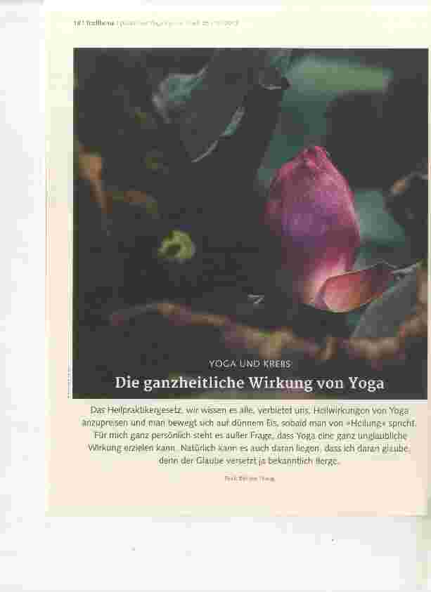 Vorschauseite 1: YOGA UND KREBS Die ganzheitliche Wirkung von Yoga