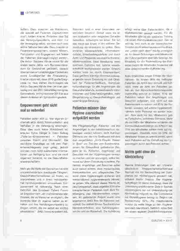 Vorschauseite 3: Sauber bleiben! Bericht vom Erfahrungsaustausch der Aktion Saubere Hände 2017