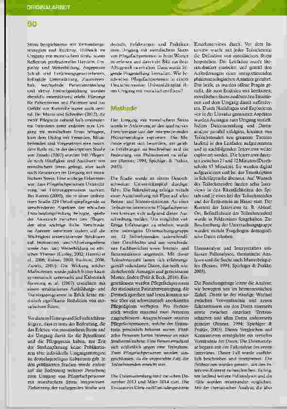 Vorschauseite 3: Umgang von Pflegefachpersonen mit moralischem Stress in einem Deutschschweizer Universitätsspital eine qualitative Studie
