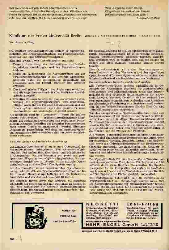 Vorschauseite 1: Klinikum der Freien Universität Berlin