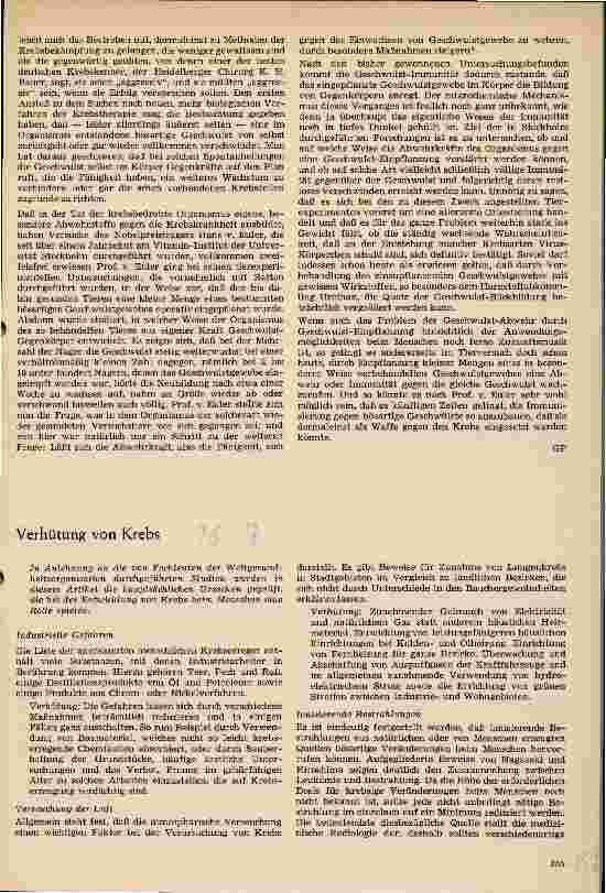 Vorschauseite 1: Verhütung von Krebs