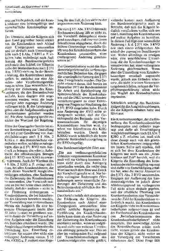 Vorschauseite 2: Annahme einer Bereiterklärung nach 371 RVO