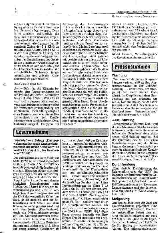 Vorschauseite 3: Annahme einer Bereiterklärung nach 371 RVO