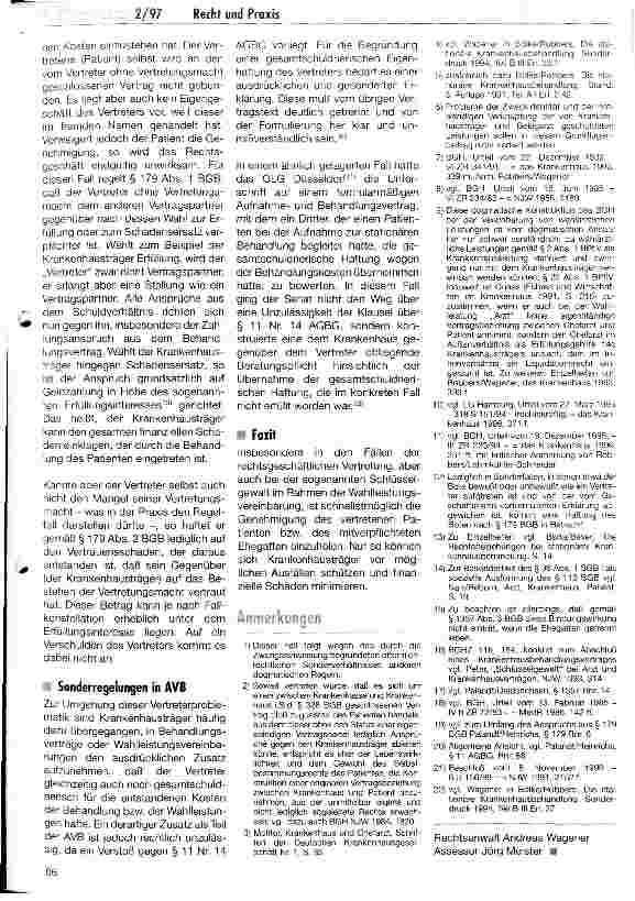 Vorschauseite 3: Das Zustandekommen von Behandlungsvertrag und Wahlleistungsvereinbarung