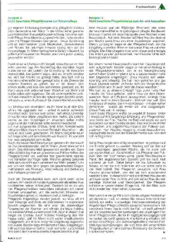 Vorschauseite 3: Umggang mit Aggressionen in typischen Pflegesituationen