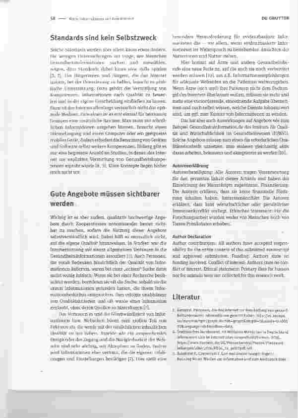 Vorschauseite 2: Informationen aus dem InternetHealth information from the internet