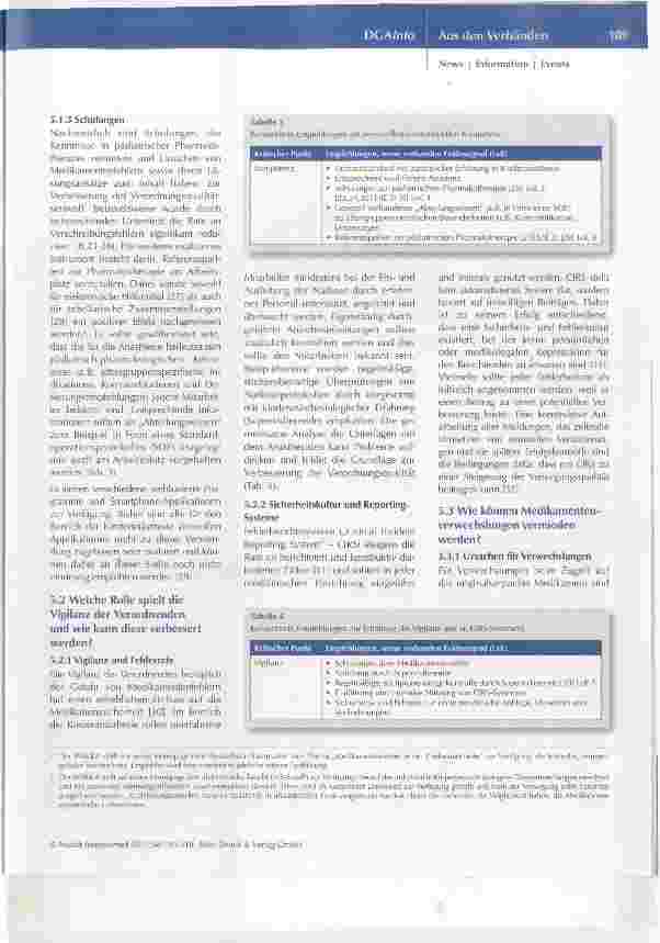 Vorschauseite 4: Medikamentensicherheit in der Kinderanästhesie
