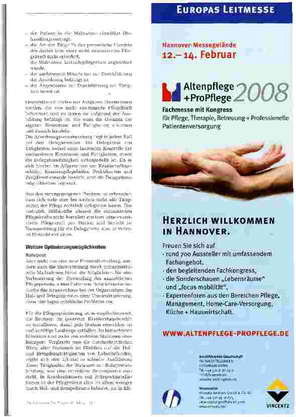 Vorschauseite 4: Mehr Patientennähefür examinierte Pflegekräfte