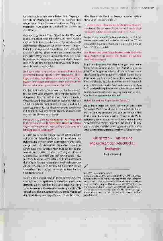 Vorschauseite 4: Interview mit Roswitha Maria Gerwin