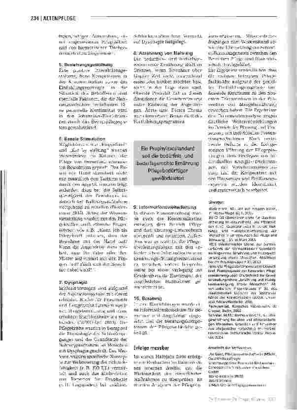 Vorschauseite 5: Effektive Maßnahmen zur Prävention von Mangelernährung