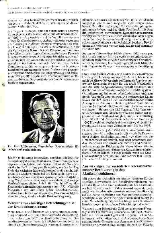 Vorschauseite 2: Position der Bayerischen Staatsregierung zum Krankenhaussektor